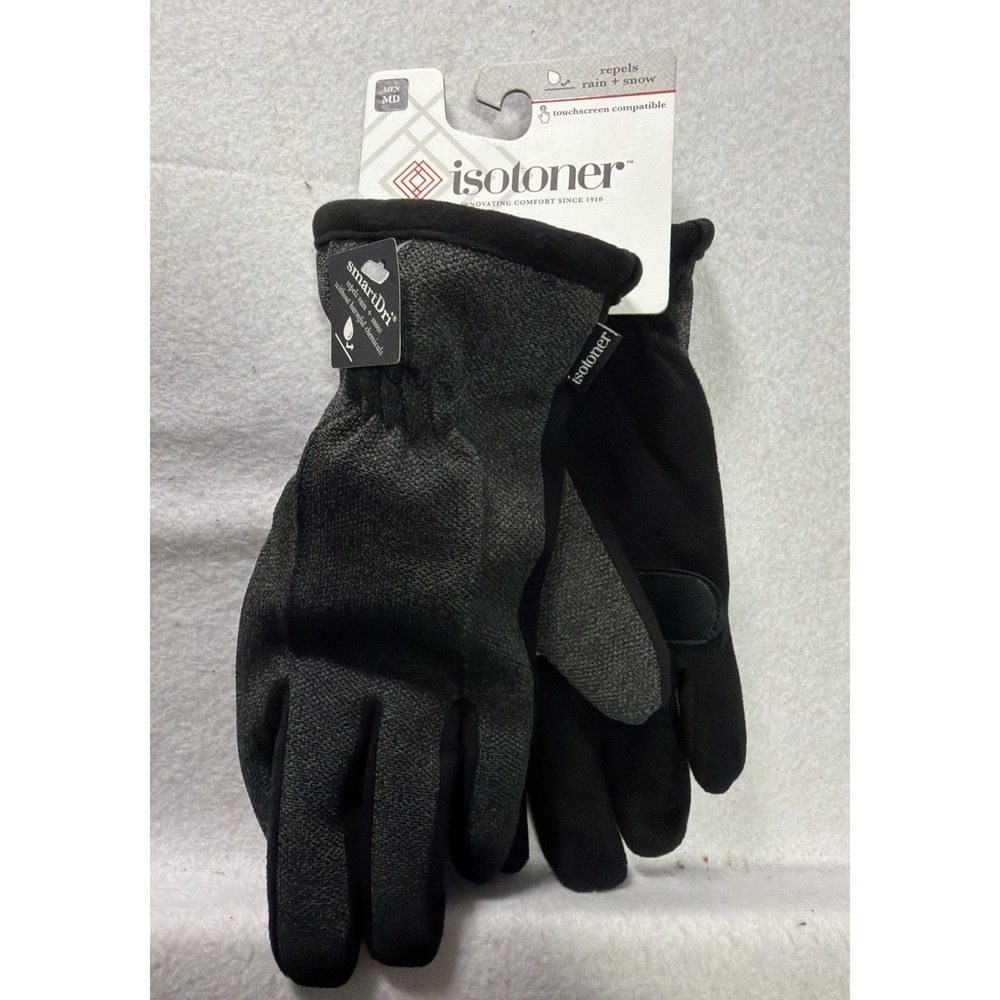 Isotoner Signature Men's Touchscreen Water Repellant Stretch Gloves Medium